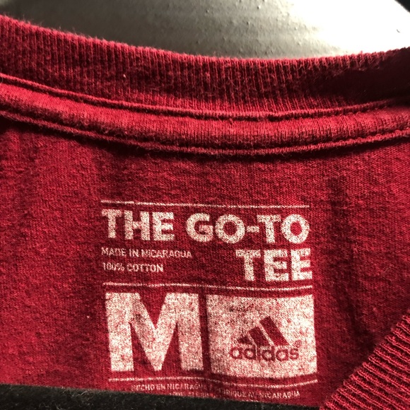 Adidas Mens Cleveland Cavaliers Team Go To Tee Dark Red Medium - Picture 4 of 5